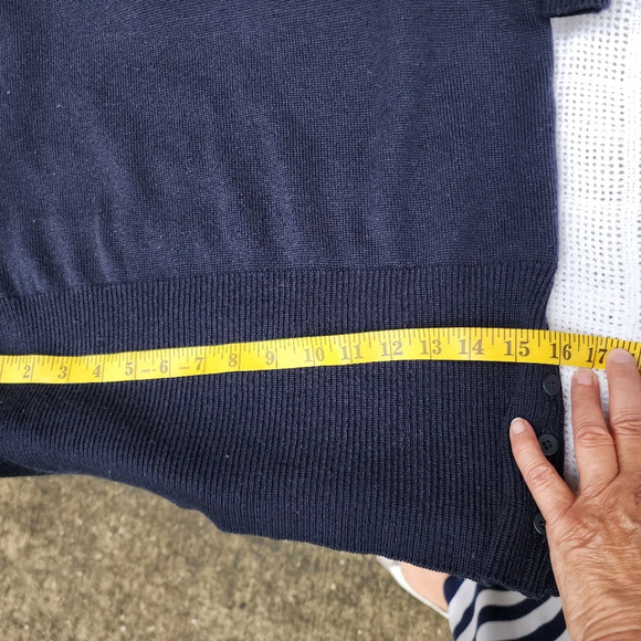 Milly Navy Fringe sweater M - Picture 11 of 11